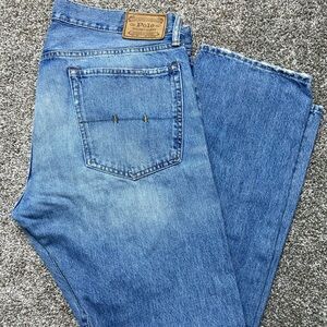 Polo Ralph Lauren Men’s 35x30 Dungarees Jeans Blue Denim Straight Relaxed Fit